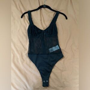 Danielle Bernstein Black Lace Bodysuit